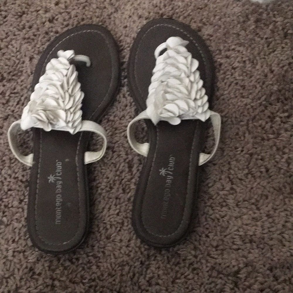 Montego Bay club puffy white sandals